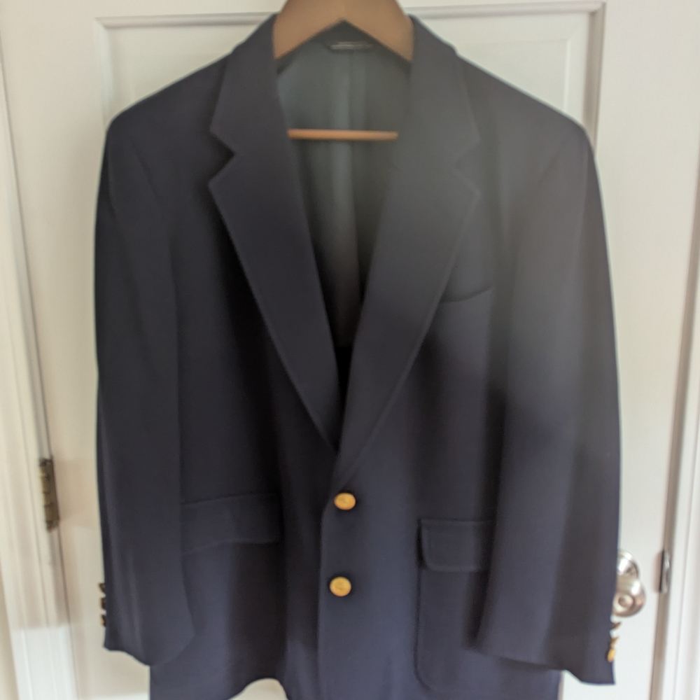 Classic Navy Blazer with Gold Buttons from The Andover Shop.